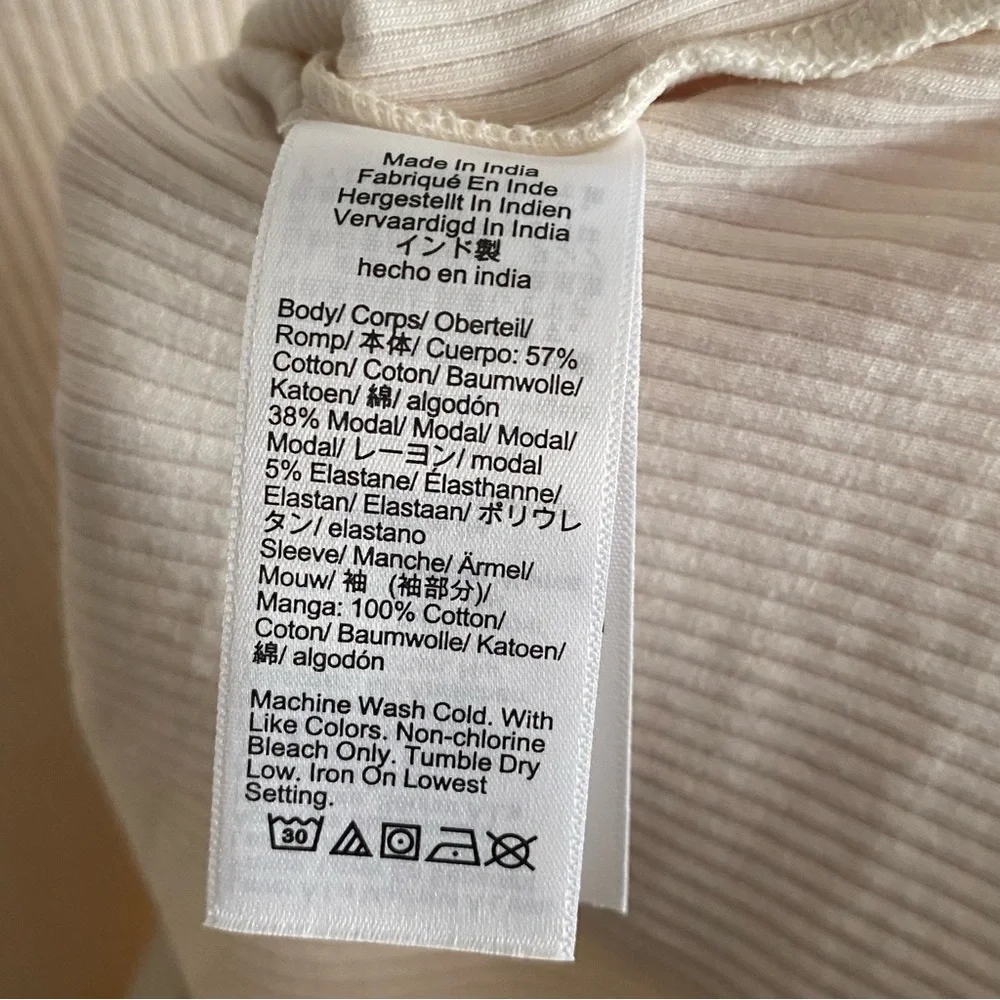 J Crew Vintage Rib Top Cotton Poplin Sleeves Womens Plus Size 2X Stretch Modal